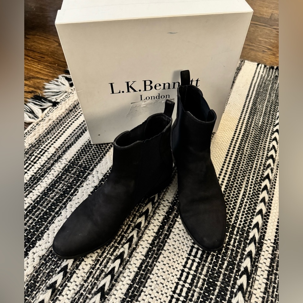 LK BENNETT Brenda Nubuck Leather Boots Size 39